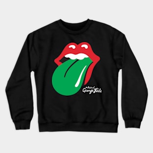 Hot Lips, Green Tongue Crewneck Sweatshirt